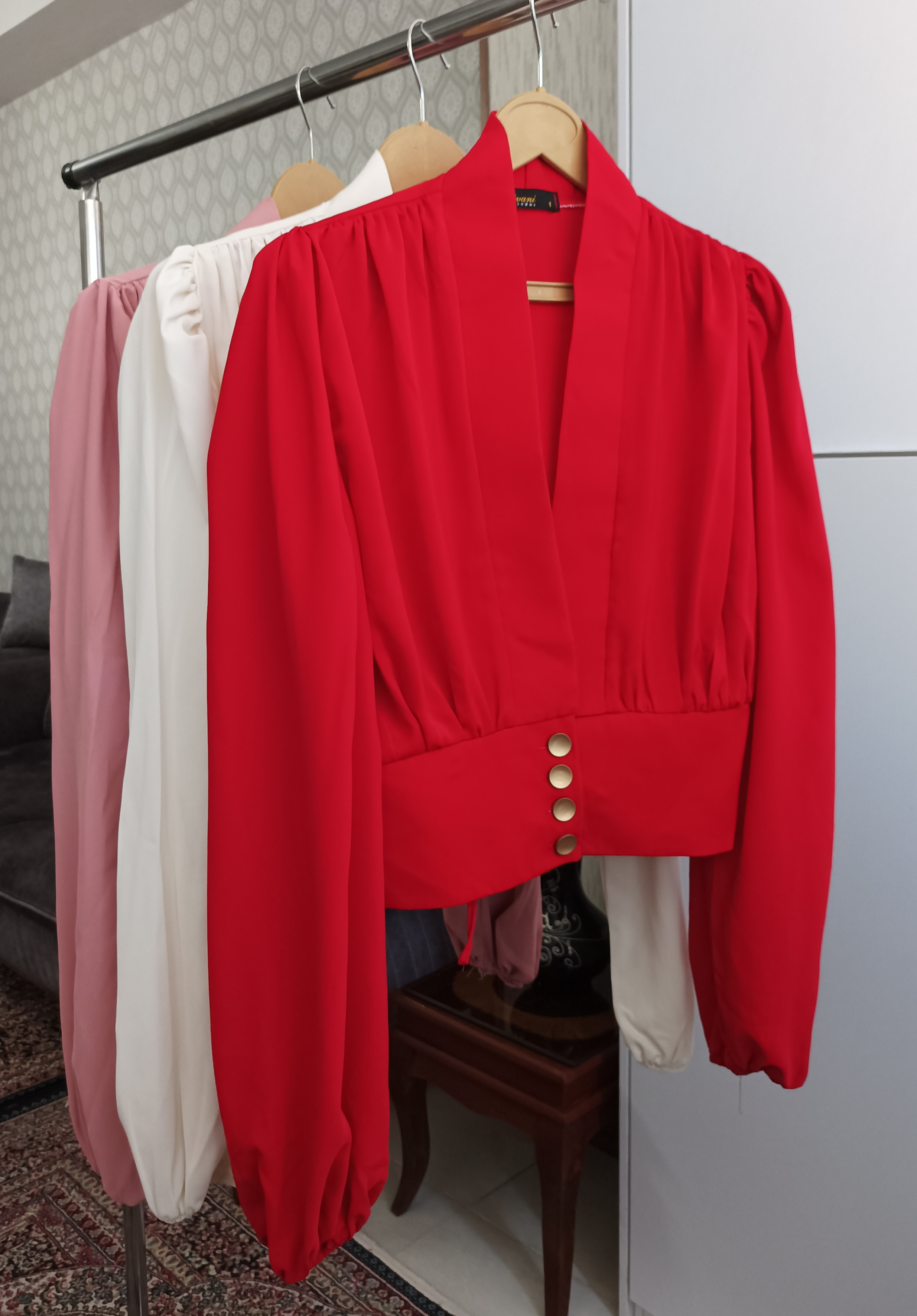 شومیز پرنسسی آستین پفی