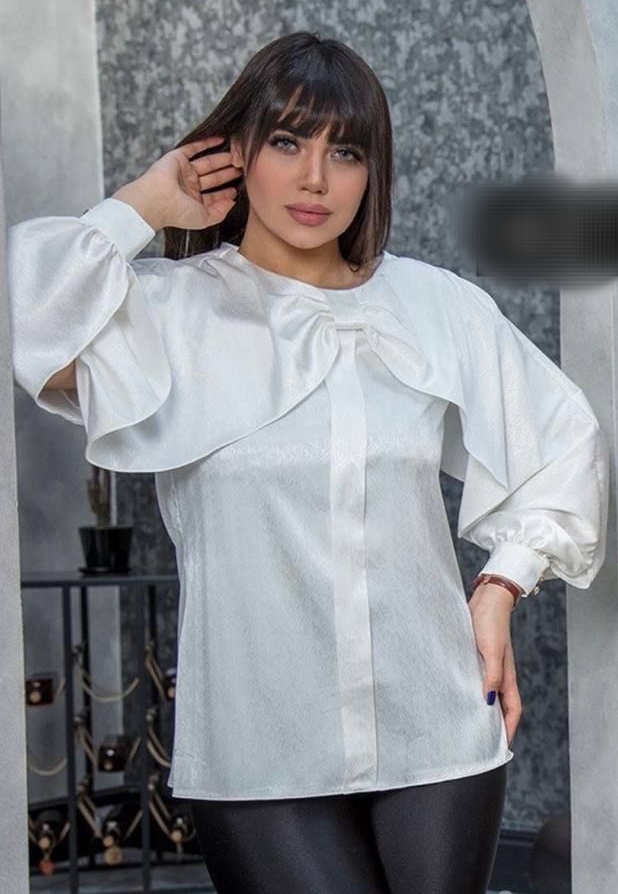 شومیز پاپیون آستین فانتزی