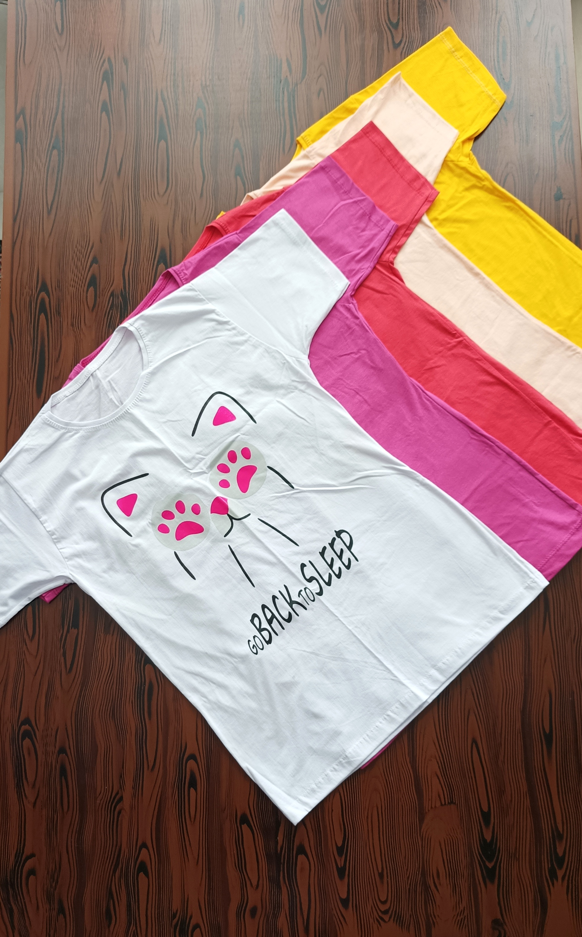 تیشرت پنبه طرح گربه