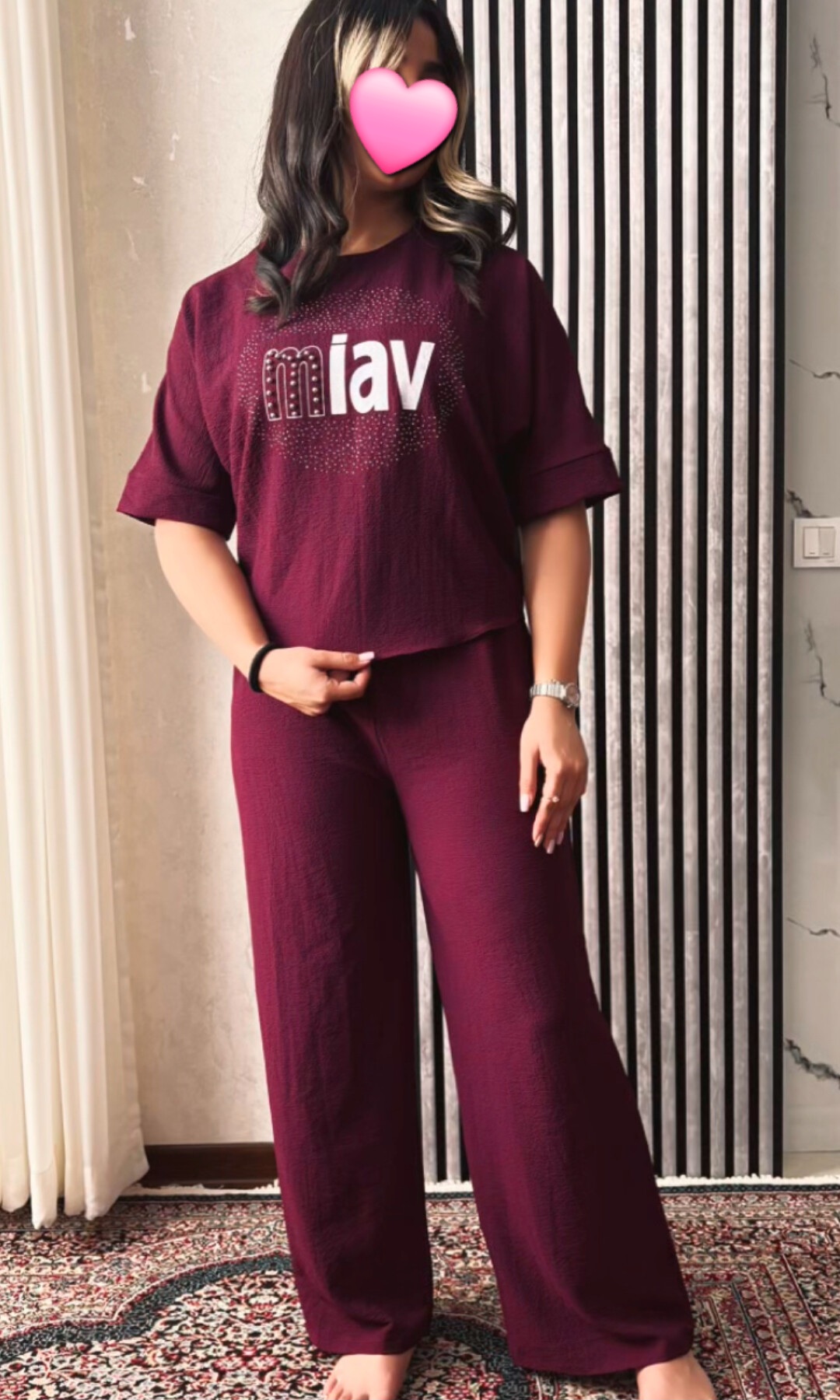 ست کراپ و شلوار نگین