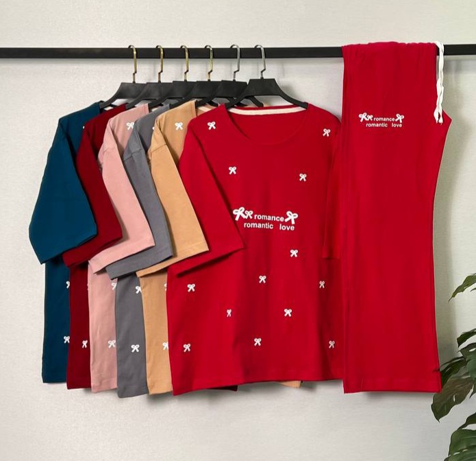 ست تیشرت لانگ و شلوار بگ پنبه 🎀