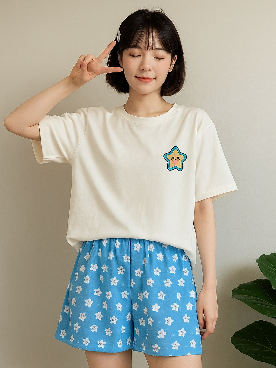 ست دو تیکه کراپ و شورتک پینترستی🎀✨️