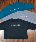 کراپ اسپرت باکسی سوپر پنبه با طرح balance