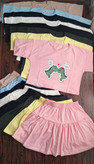 ست دو تیکه کراپ و دامن نخ پنبه 🎀🦖