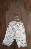 ست دو تیکه تاپ و شلوارک چین دار عروسکی🧸🎀