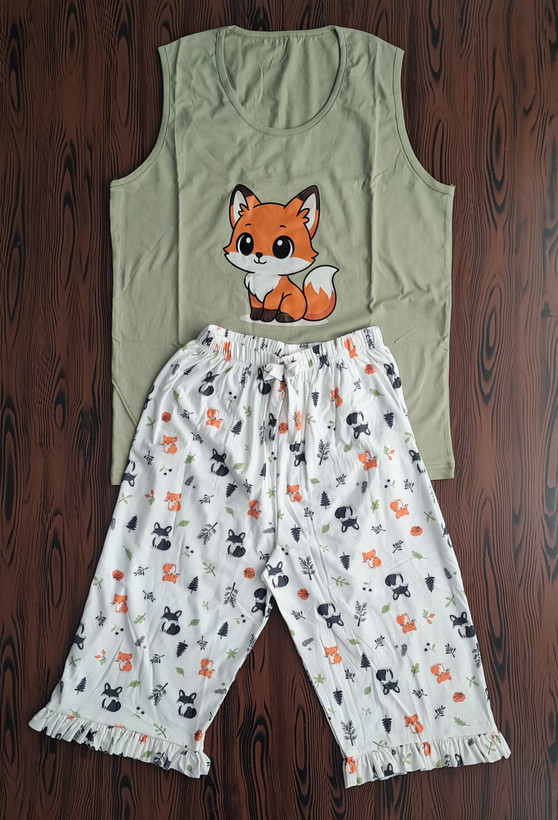 ست دو تیکه تاپ و شلوارک چین دار عروسکی🧸🎀