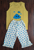 ست دو تیکه تاپ و شلوارک چین دار عروسکی🧸🎀