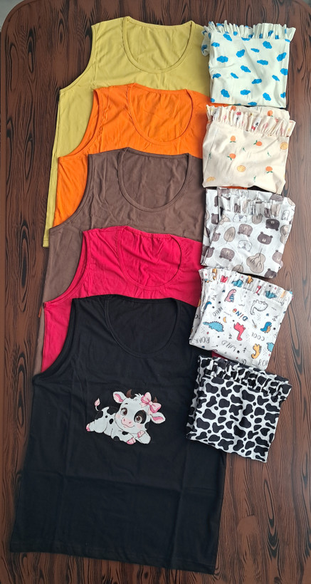 ست دو تیکه تاپ و شلوارک چین دار عروسکی🧸🎀