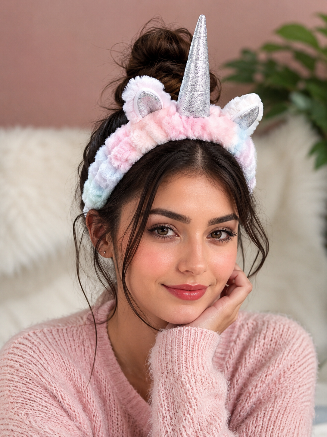 هدبند حوله ای یونیکورن تک شاخ🦄