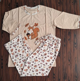 ست دو تیکه بلوز آستین سه ربع و شلوار عروسکی ویولت