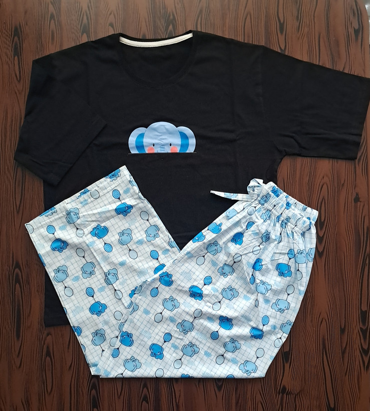 ست دو تیکه تیشرت باکسی و شلوار بگ بوگاتی عروسکی 🧸