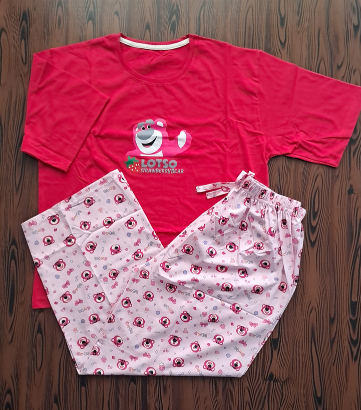ست دو تیکه تیشرت باکسی و شلوار بگ بوگاتی عروسکی 🧸